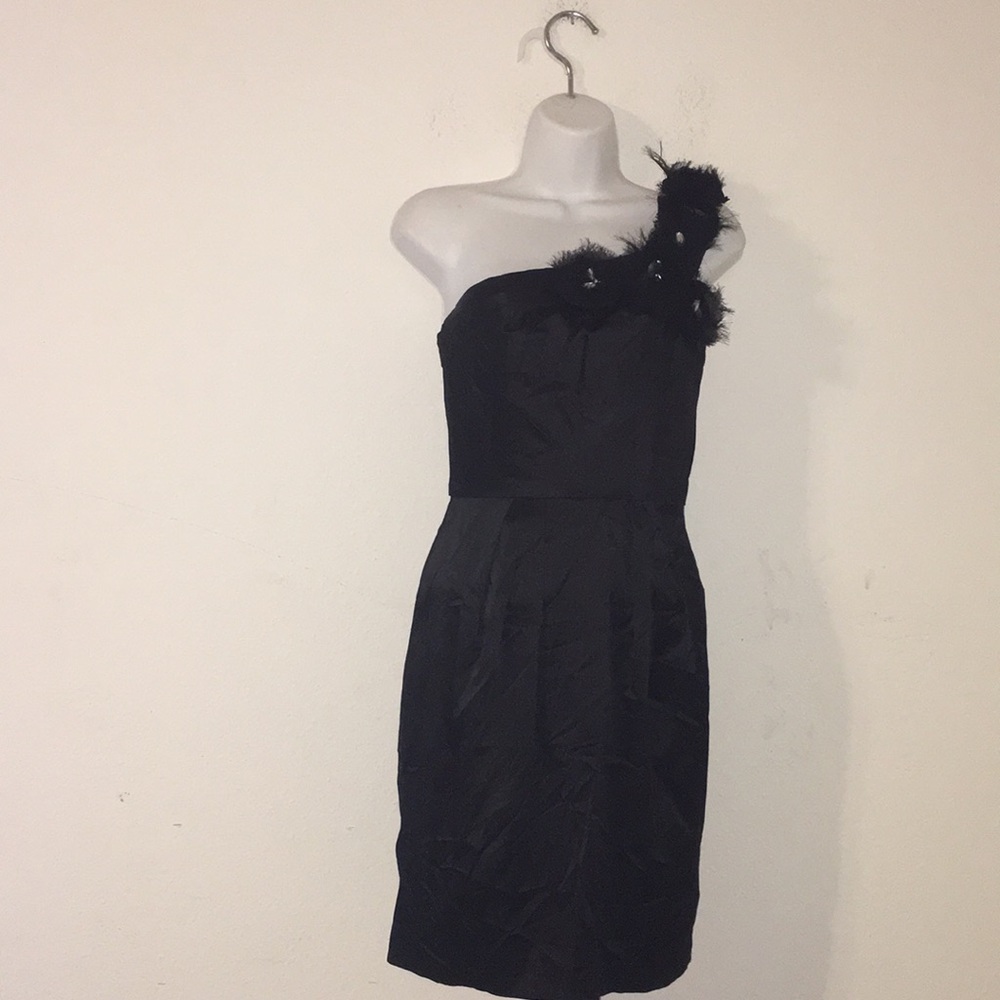 Bisou bisou womens one shoulder dress size 4